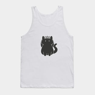 Virgo Cat Zodiac Sign (Black and White) Tank Top